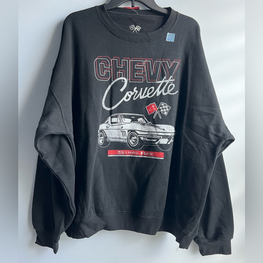 NWOT Corvette Licensed Ladies Car Sweatshirt Size XL